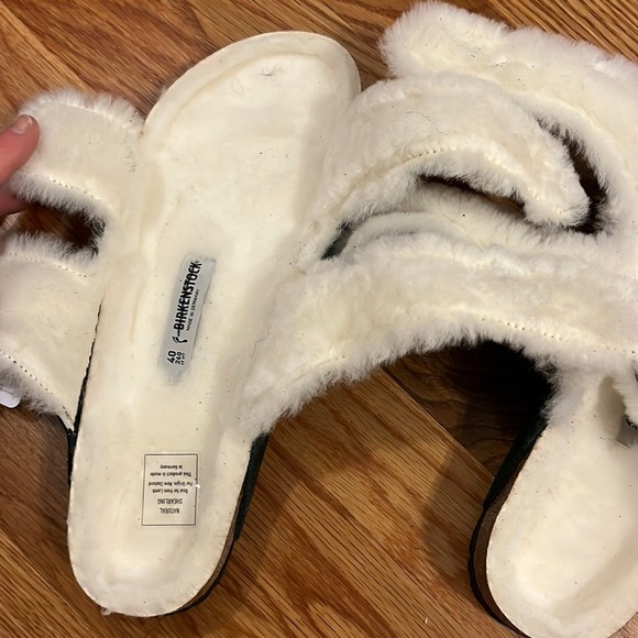 NWT Birkenstock Arizona Shearling Suede Leather Mountain View Green 8, 9, 10 - Picture 12 of 17